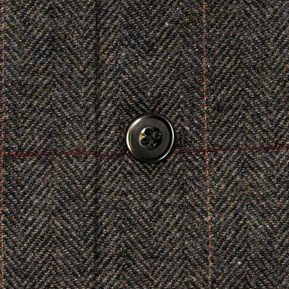 Men's Heritage Herringbone Tweed Grey Waistcoat