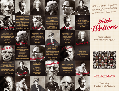 Irish Writers Image Table Placemats