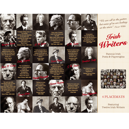 Irish Writers Image Table Placemats