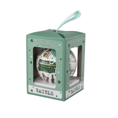 Impressions Of Ireland White Bauble With Irish Scenes Design