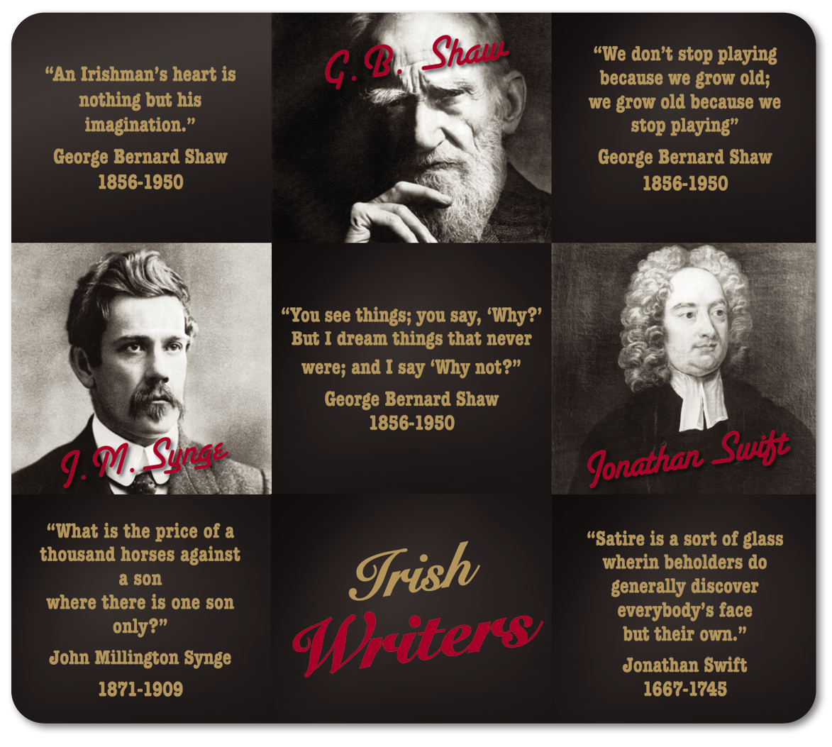 Irish Writers Image Table Coasters 