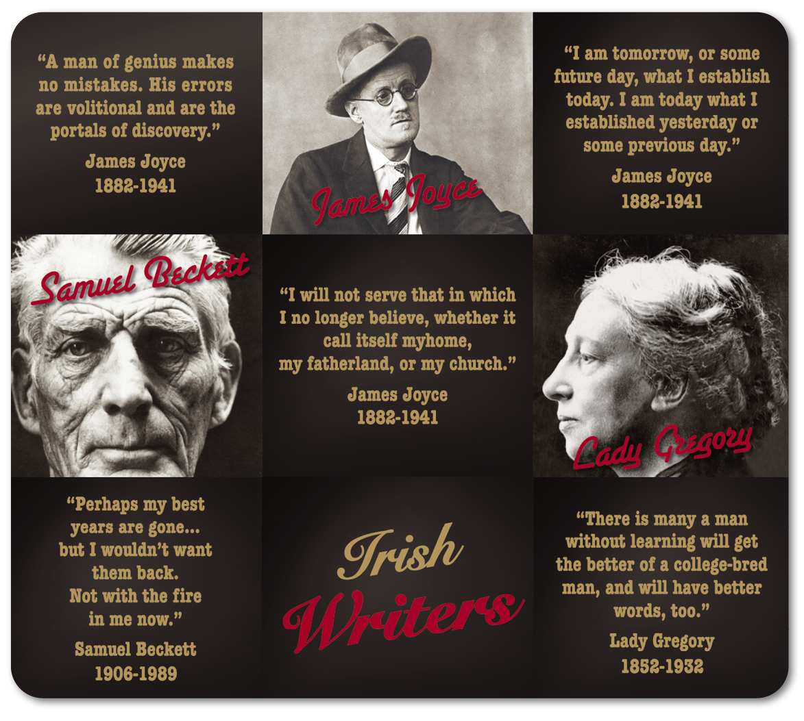 Irish Writers Image Table Coasters