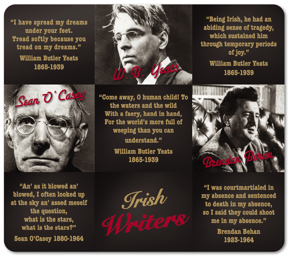 Irish Writers Image Table Coasters