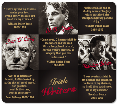 Irish Writers Image Table Coasters