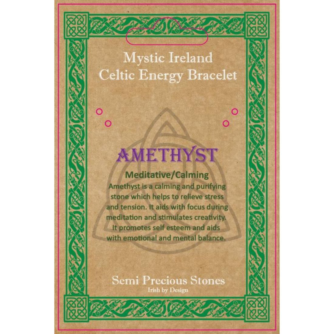Mystic Ireland Amethyst Celtic Energy Stones 