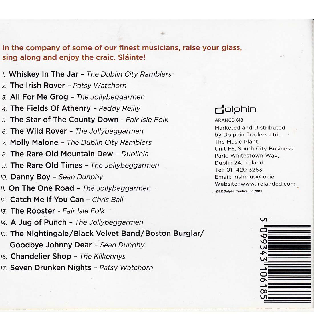 Best Irish Traditional Pub Songs 17 Track Cd From The Best Of Irish Bands 