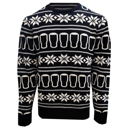 Guinness Pint Black & Cream Christmas Style Sweater