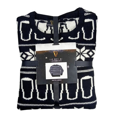 Guinness Pint Black & Cream Christmas Style Sweater
