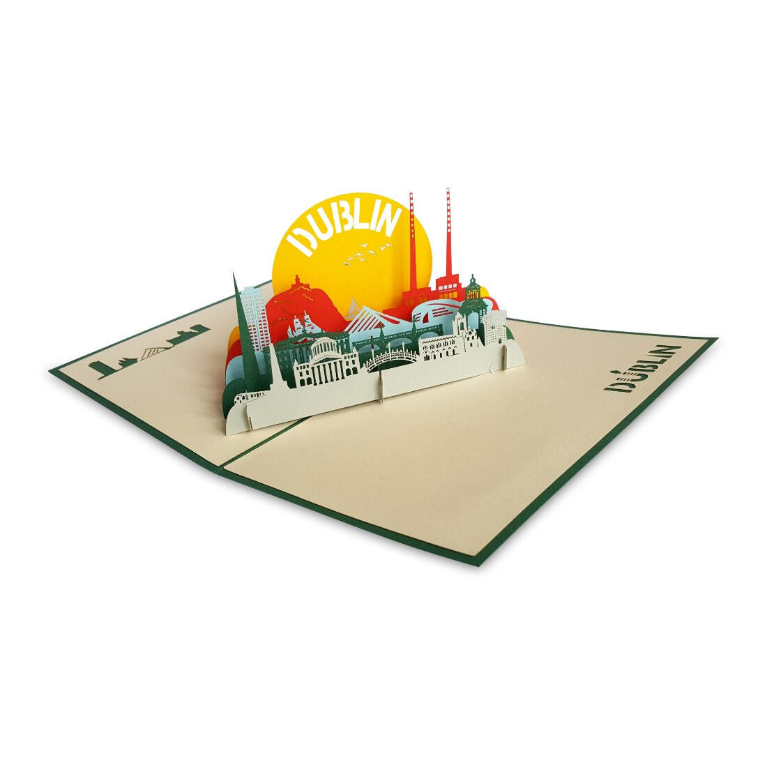 Pop-up Card With Dublin City Skyline & Landmarks Design