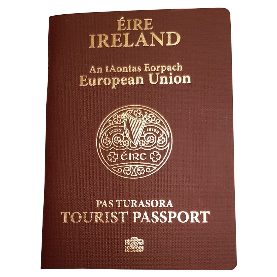 Funny Irish Tourist Passport With Irish Landmarks Phrases & Symbols