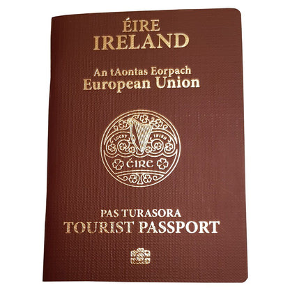 Funny Irish Tourist Passport With Irish Landmarks Phrases & Symbols