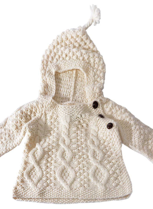 Baby Aran Side-Fastening Hoodie