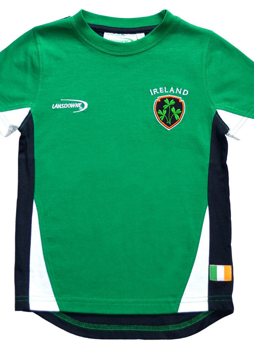Kids Ireland T-Shirt With Shamrock Crest Green