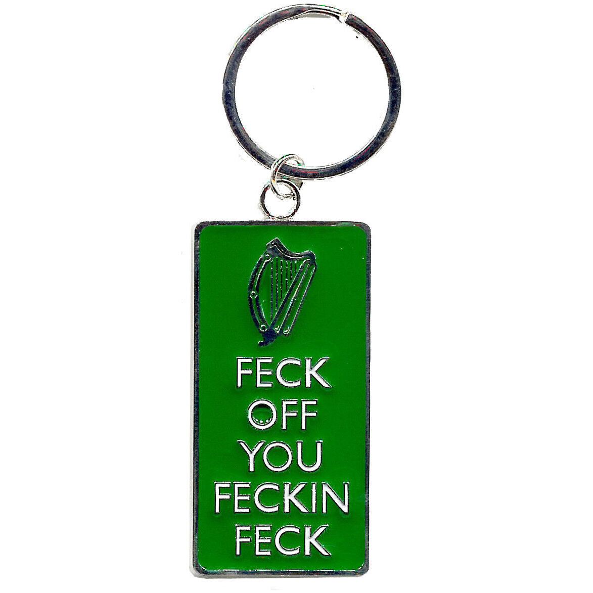 Irish Green Metal Keychain With Feck Off You Feckin Feck Text ...
