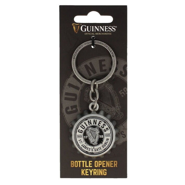 Guinness Bottle Cap Bottle Opener Keyring – Carrolls Irish Gifts USA