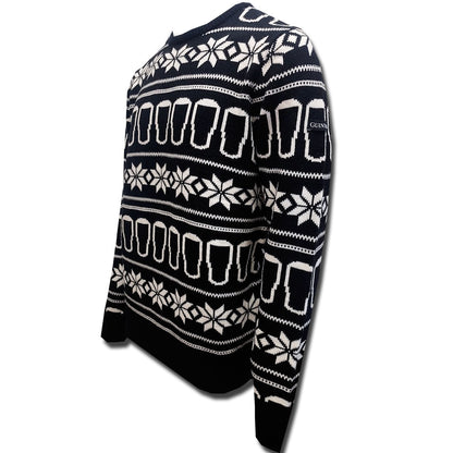 Guinness Pint Black & Cream Christmas Style Sweater