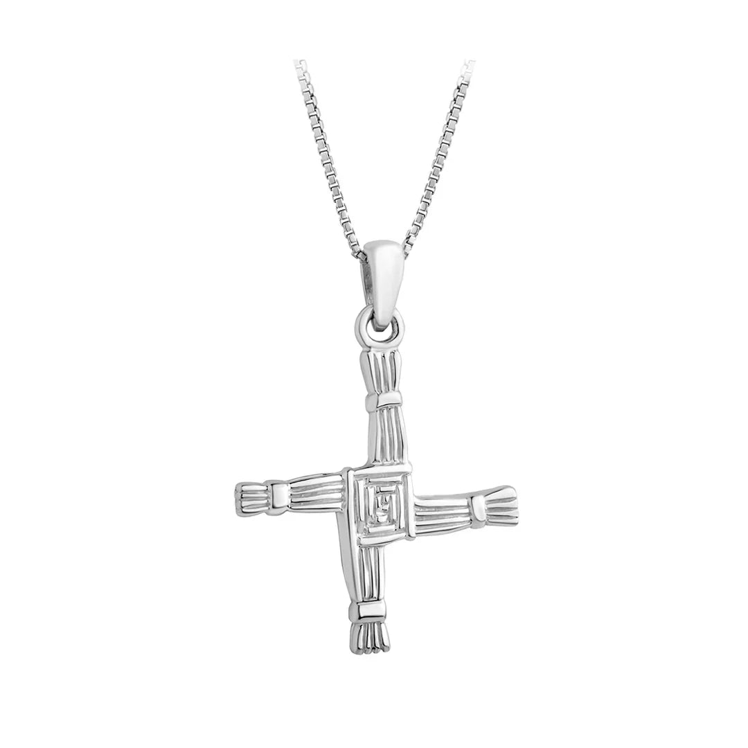 Silver St Brigids Cross Necklace