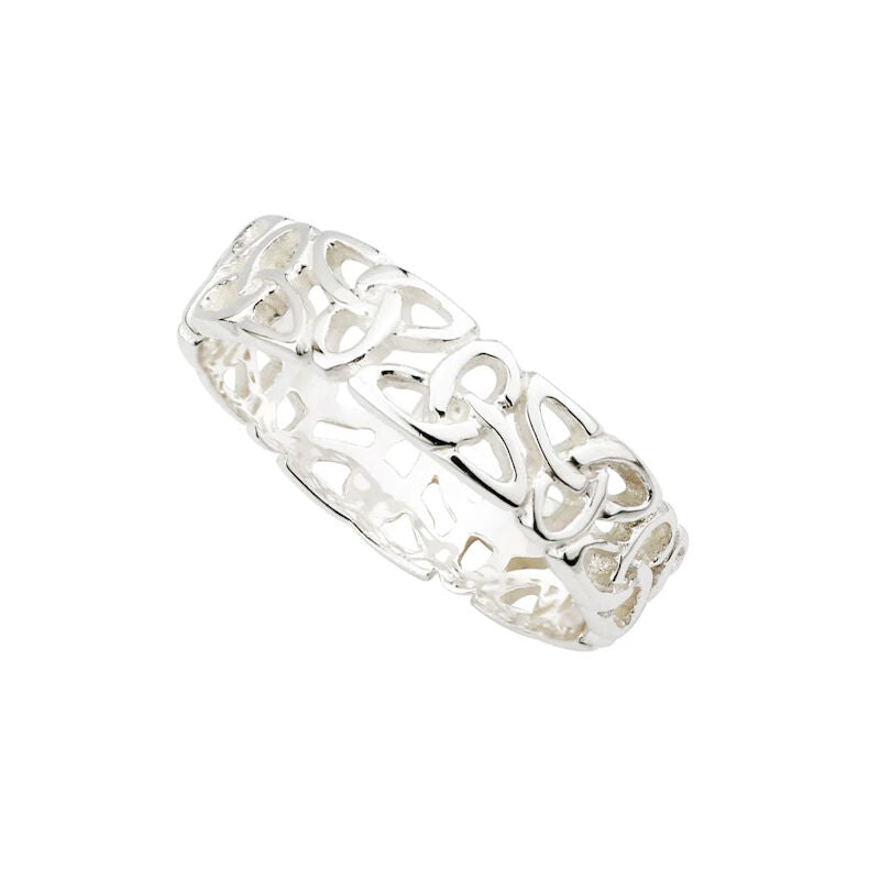 Ladies Hallmarked Sterling Silver Trinity Knot Ring